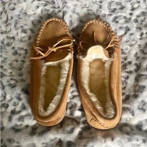 I am selling Minnetonka moccasins they are super warm and comfy!